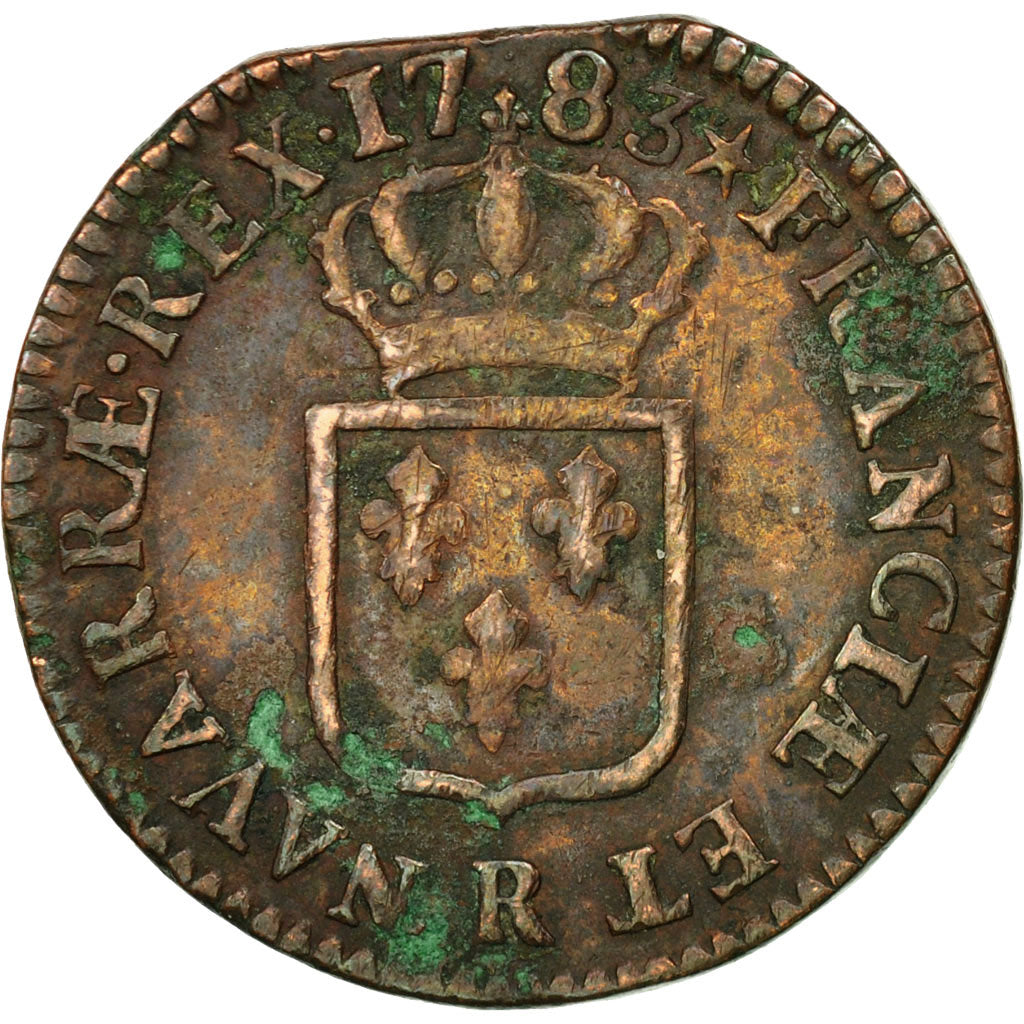 Munten, Frankrijk, Louis XVI, Sol ou sou, Sol, 1783, Orléans, FR+, Koper