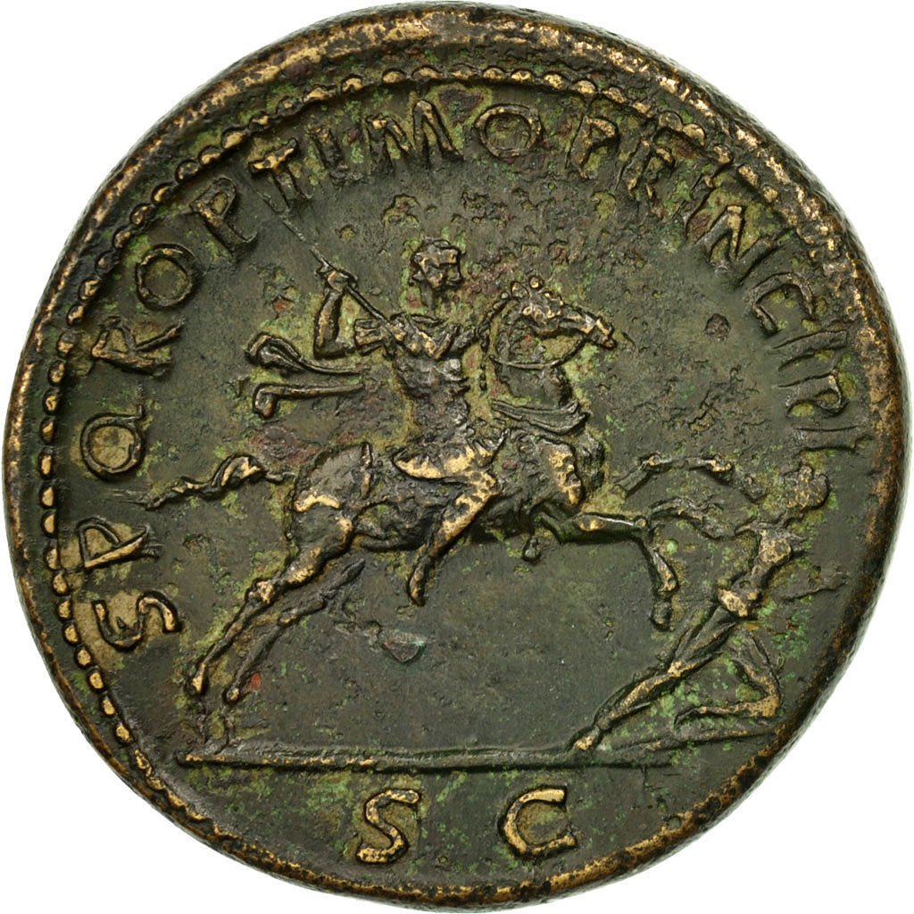 Coin, Trajan, Sestertius, AD 107-110, Rome, AU(50-53), Bronze, RIC:543