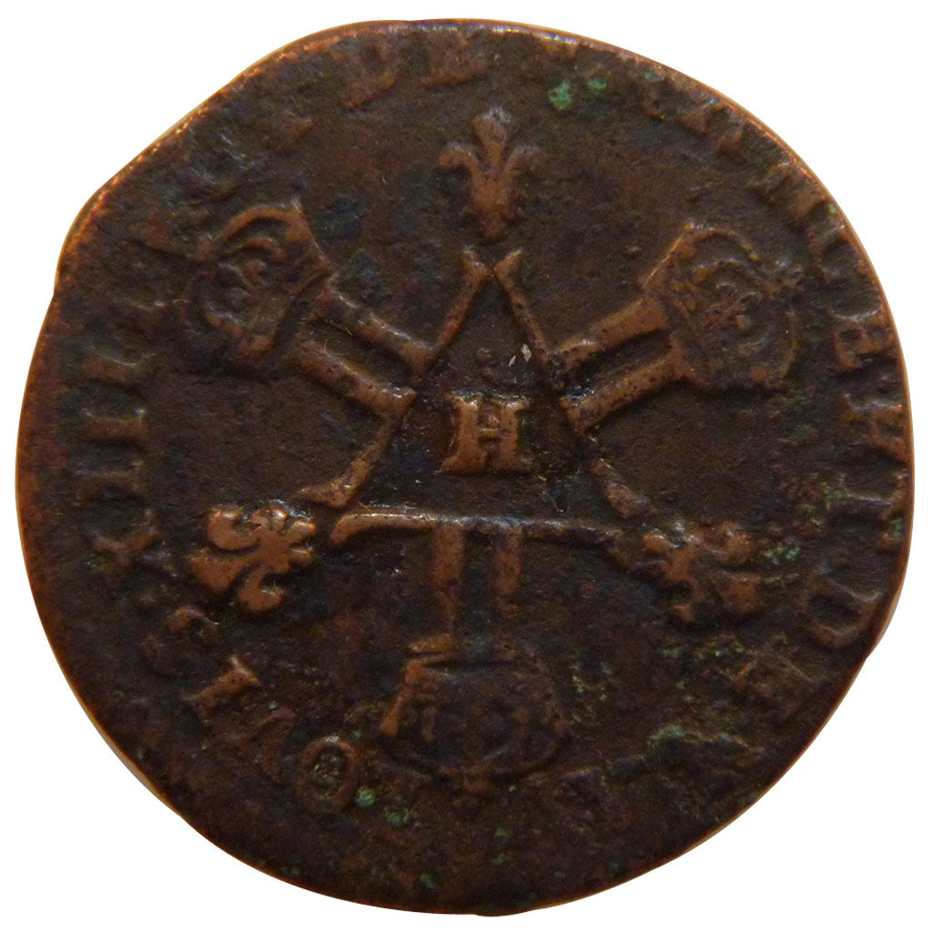 FRANCE, Six deniers dits « dardenne », 6 Deniers, 1711, La Rochelle, KM #40...