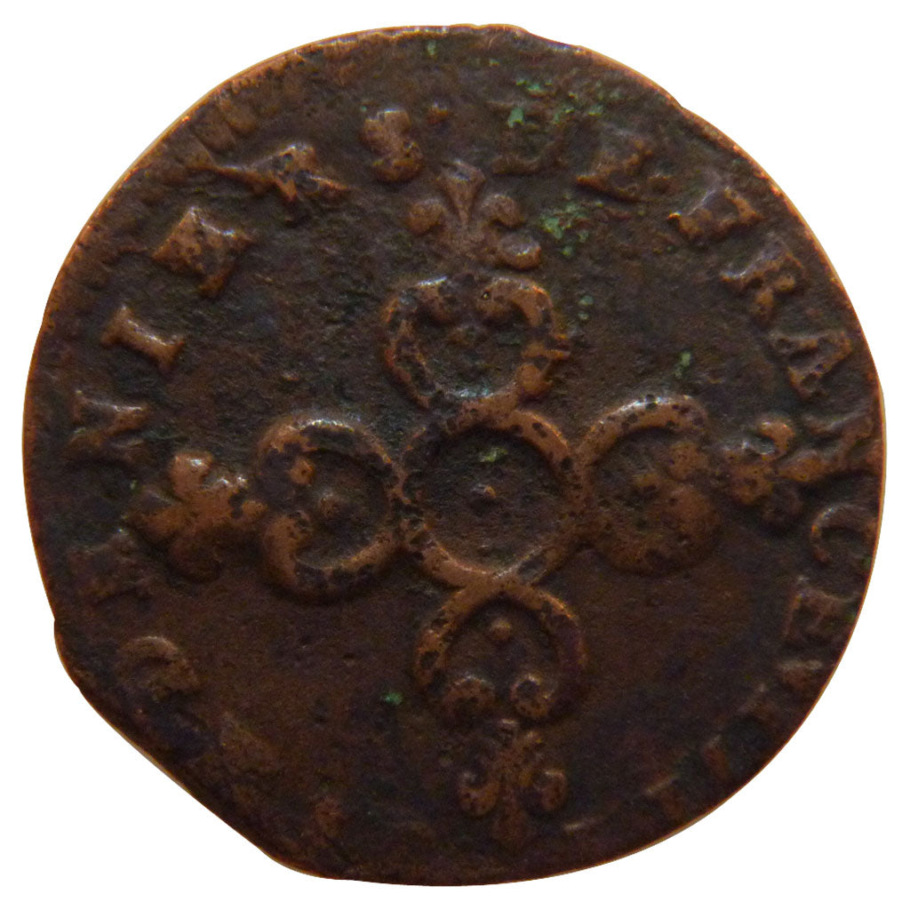 FRANCE, Six deniers dits « dardenne », 6 Deniers, 1711, La Rochelle, KM #40...
