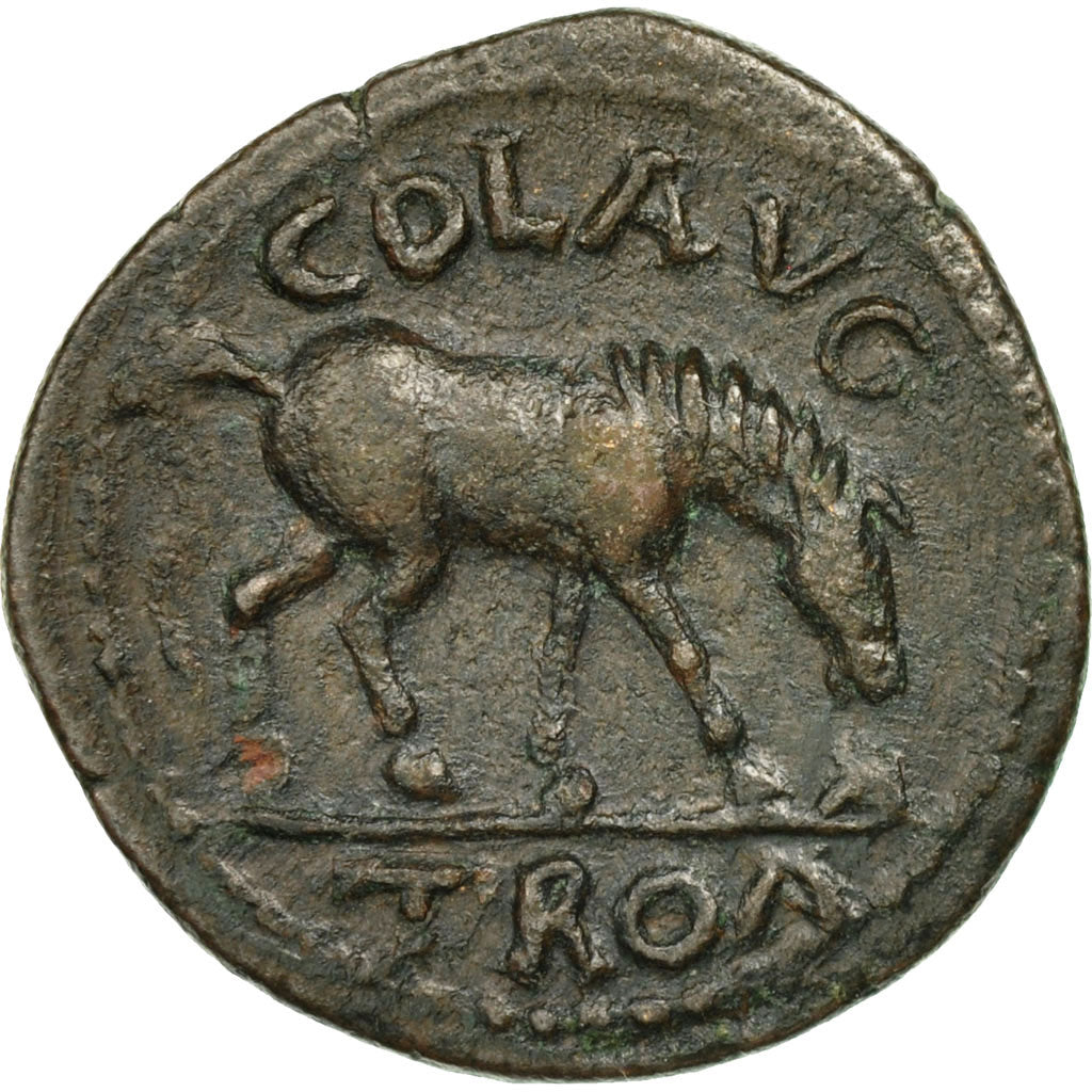 Coin, Troas, Valerian I, Bronze, Alexandria, AU(50-53), Bronze, BMC:160