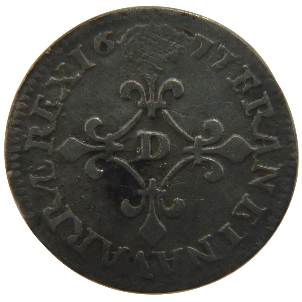 FRANCE, 4 Sols dits « des Traitants », 4 Sols, 1677, Lyon, KM #23...