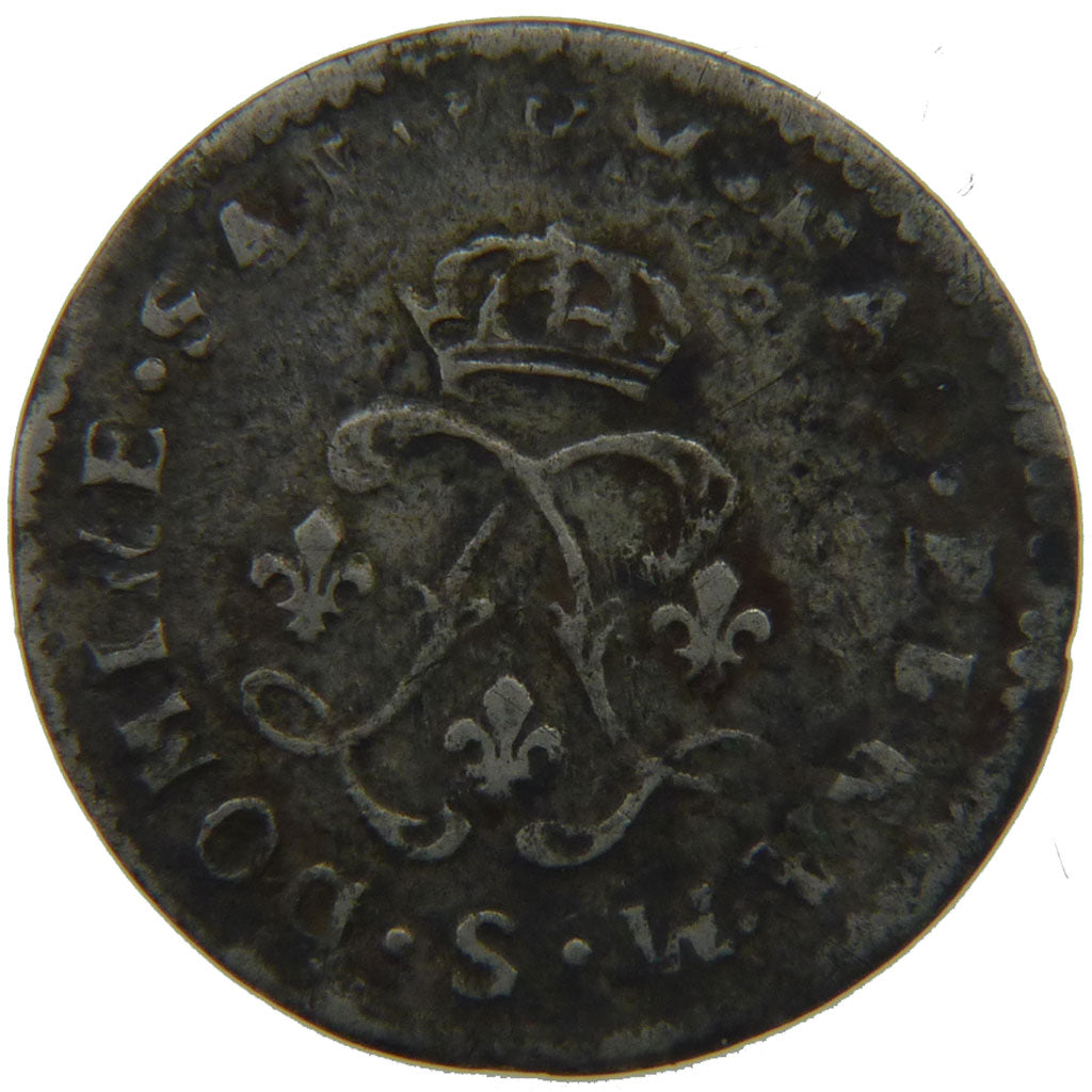 FRANCE, 4 Sols, 1692, Reims, VF(20-25), Silver, Gadoury #106, 1.60