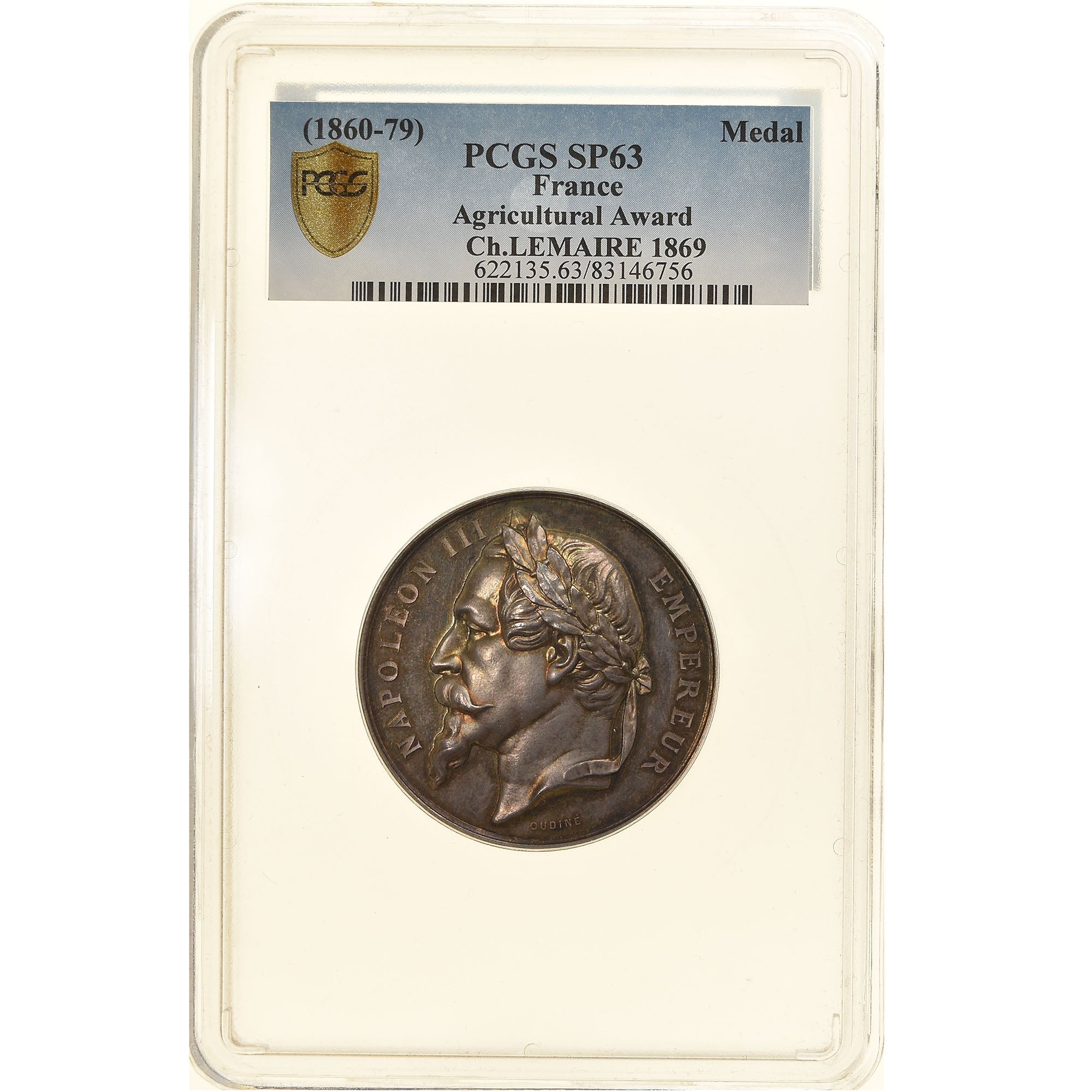 France, Medal, Second French Empire, Napoléon III, Comice Agricole d'Orléans