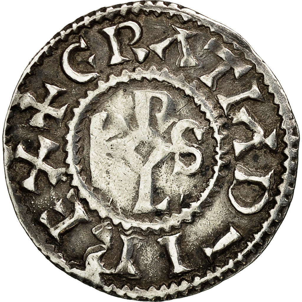 Coin, France, Charles II, Denarius, Orléans, EF(40-45), Silver, Prou:516
