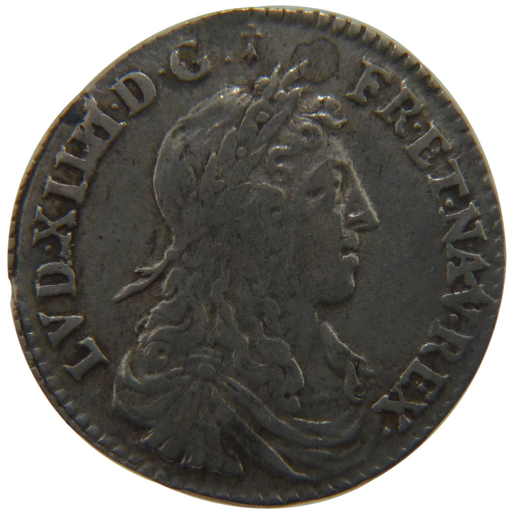 FRANCE, 1/12 Écu au buste juvénile, 1/12 ECU, 10 Sols, 1659, Paris, KM #199.1, V