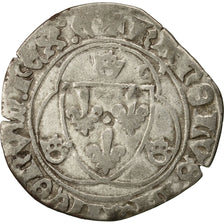 Moneta, Francja, Charles VII, Blanc à la couronne, Chinon, VF(30-35), Bilon