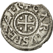Coin, France, Charles le Chauve, Denarius, Orléans, EF(40-45), Silver