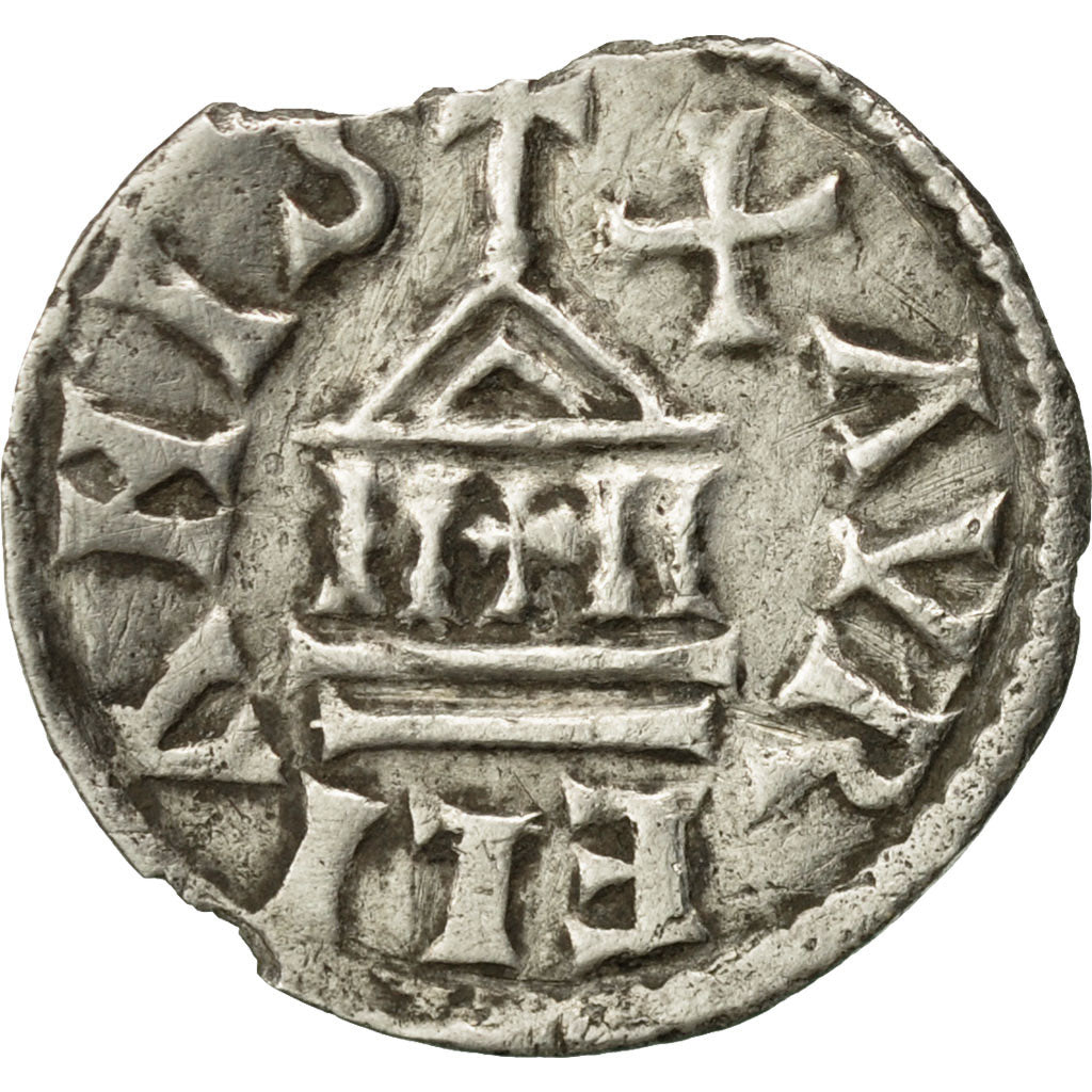Coin, France, Charles le Chauve, Denarius, Orléans, EF(40-45), Silver