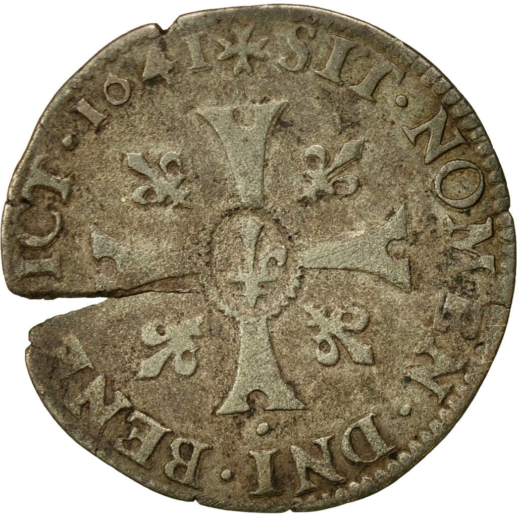 Münze, Frankreich, Louis XIII, Quinzain, 1641, Paris, S+, Billon, Gadoury:22