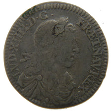 FRANCE, 1/12 Ecu, 1660, Aix, VF(20-25), Silver, Gadoury #115, 2.20