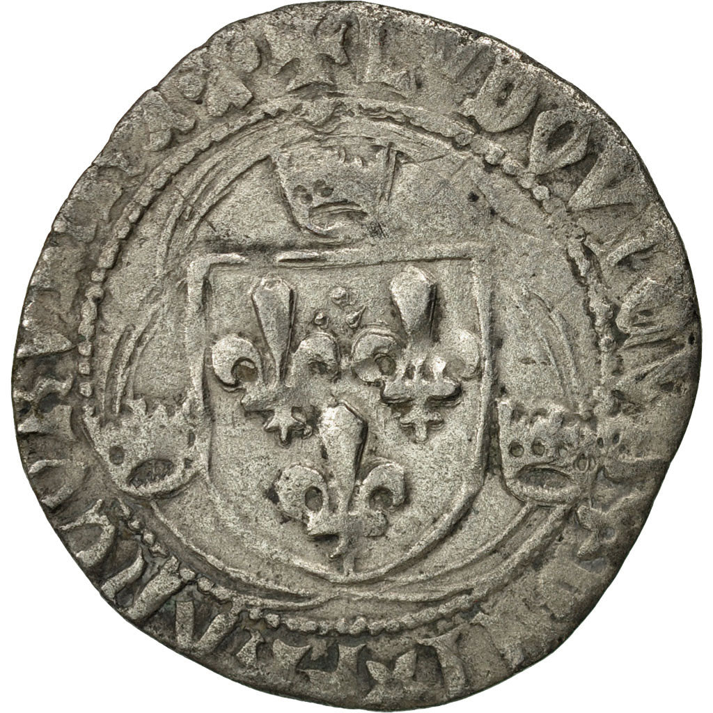 Coin, France, Louis XI, Blanc à la couronne, Saint-Pourçain, EF(40-45)
