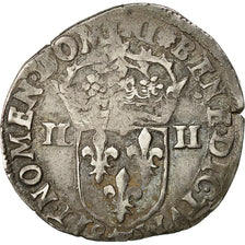 Moneda, Francia, Charles X, 1/4 Ecu, 1597, Nantes, BC+, Plata, Sombart:4670