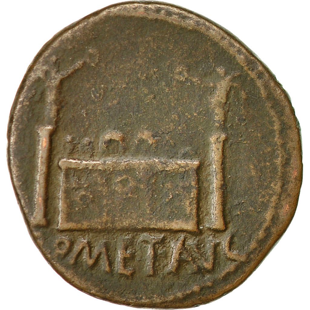 Coin, Augustus, As, 15-10 BC, Lyons, VF(30-35), Bronze, RIC:230