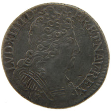 FRANCE, 1/10 Écu aux 3 couronnes, 1/10 ECU, 1711, Lyon, KM #379.4, AU(50-53), ..