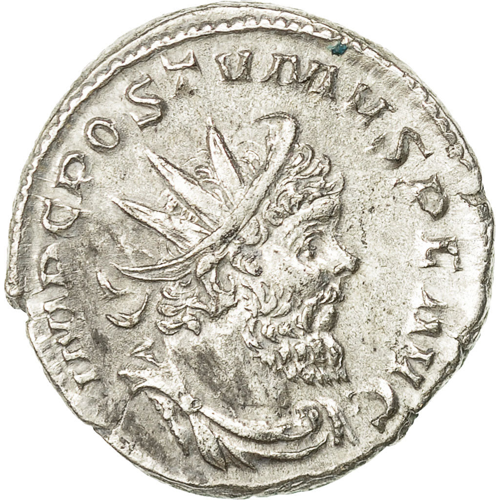 Coin, Postumus, Antoninianus, 266, Lyons, AU(50-53), Billon, RIC:84