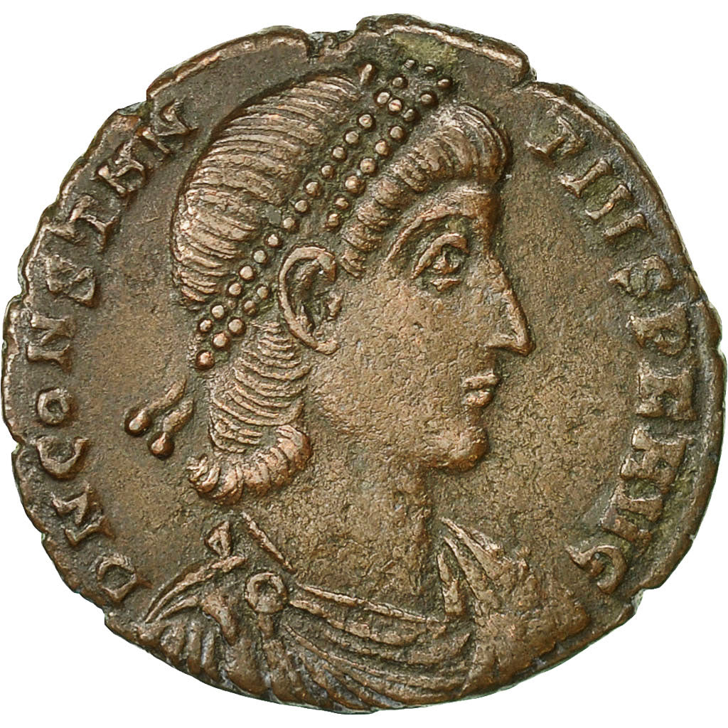 Coin, Constantius II, Maiorina, 348-351, Constantinople, EF(40-45), Bronze