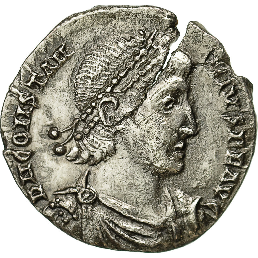 Coin, Constantius II, Siliqua, 355-391, Antioch, AU(50-53), Silver, RIC:186