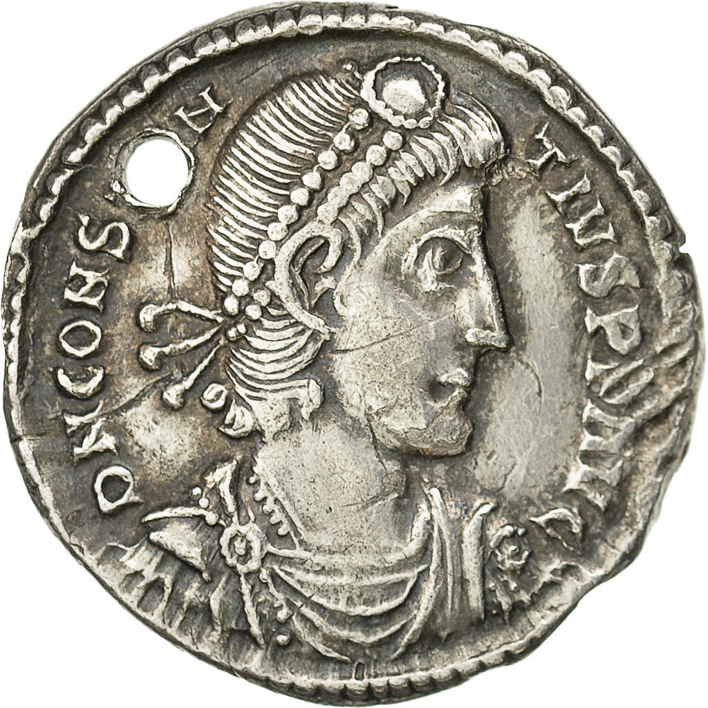 Moneta, Constantius II, Miliarense, 350-355, Thessalonica, BB, Argento, RIC:160