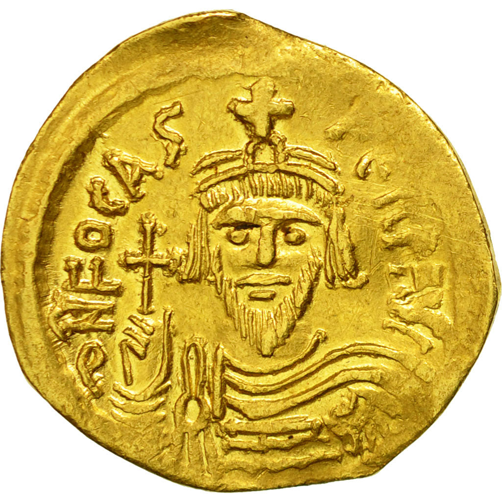Coin, Phocas, Solidus, 602-610, Constantinople, AU(50-53), Gold, Sear:620