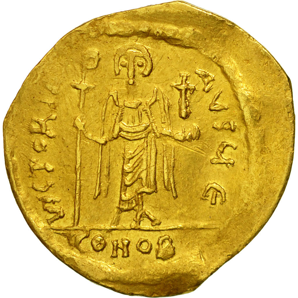 Coin, Phocas, Solidus, 602-610, Constantinople, AU(50-53), Gold, Sear:620