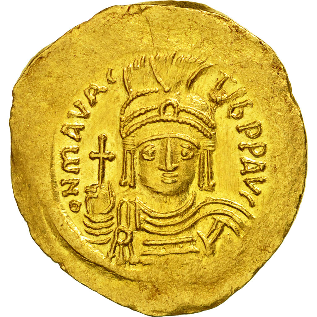 Coin, Maurice Tiberius, Solidus, Constantinople, MS(63), Gold, Sear:478