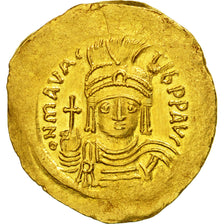 Coin, Maurice Tiberius, Solidus, Constantinople, MS(63), Gold, Sear:478