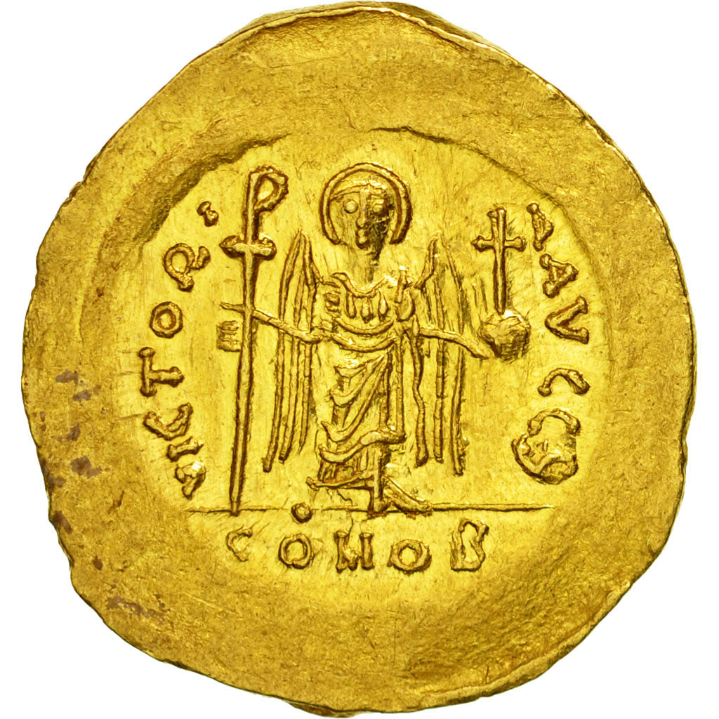 Coin, Maurice Tiberius, Solidus, Constantinople, MS(63), Gold, Sear:478
