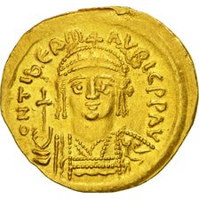 Munten, Maurice Tiberius, Solidus, Constantinople, PR+, Goud, Sear:476