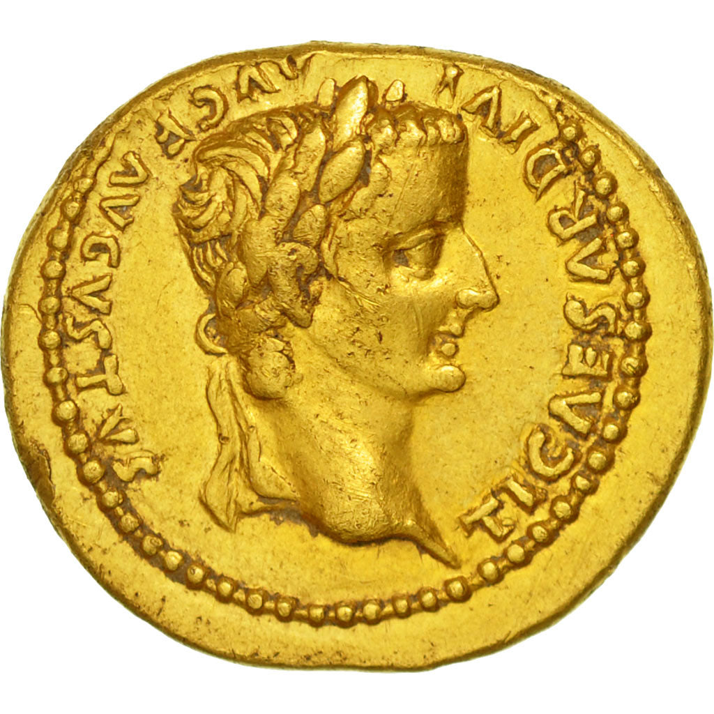 Coin, Tiberius, Aureus, Lyons, AU(50-53), Gold, RIC:25