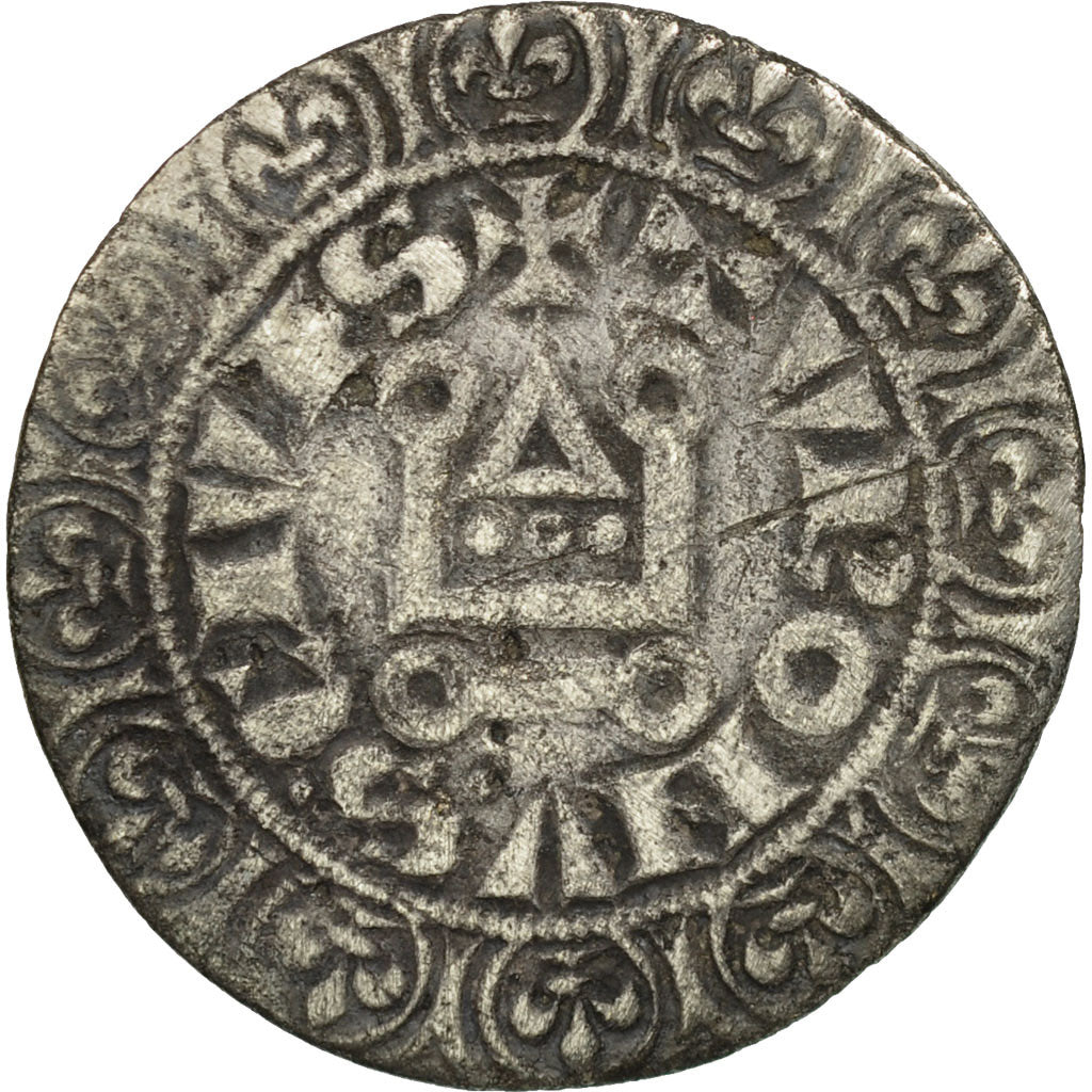 Moneda, Francia, Louis IX, Gros Tournois, BC+, Plata, Duplessy:190D
