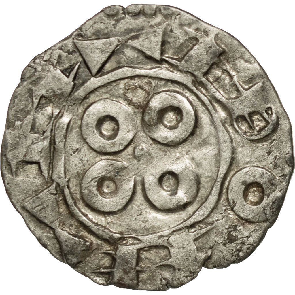Coin, France, Languedoc, Anonymous, Denarius, AU(50-53), Billon, Boudeau:753