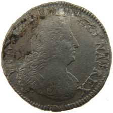 FRANCE, 1/2 Écu aux palmes, 1/2 ECU, 1694, Paris, KM #295.1, VF(20-25), Silver,