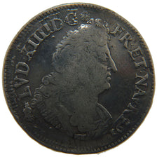 FRANCE, 1/2 Écu aux palmes, 1/2 ECU, 1694, Paris, KM #295.1, VF(30-35), Silver,