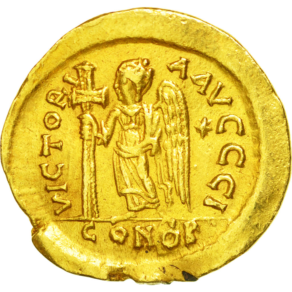 Coin, Anastasius I, Solidus, 491-518 AD, Constantinople, AU(50-53), Gold, Sear:3