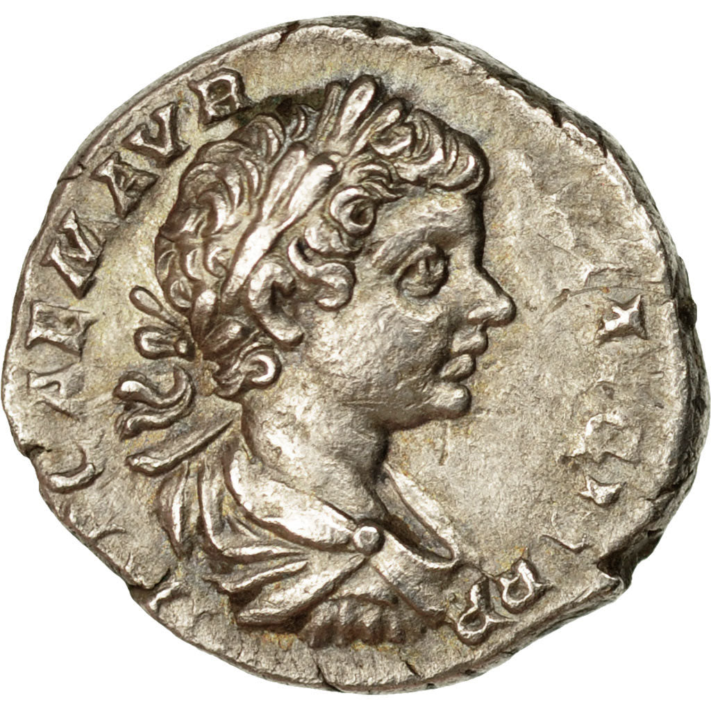 Coin, Caracalla, Denarius, 198, Rome, Variety, AU(55-58), Silver, RIC:25b