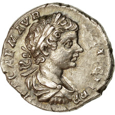 Coin, Caracalla, Denarius, 198, Rome, Variety, AU(55-58), Silver, RIC:25b