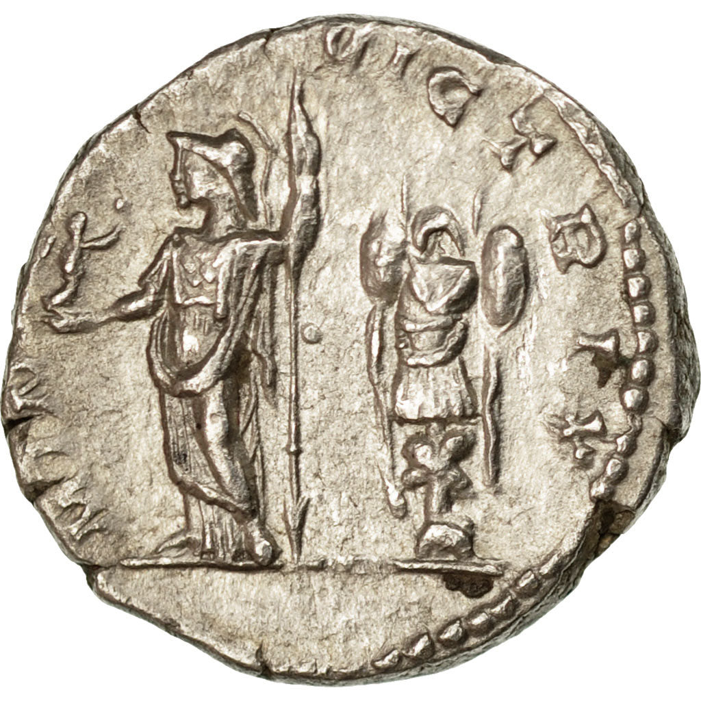 Coin, Caracalla, Denarius, 198, Rome, Variety, AU(55-58), Silver, RIC:25b