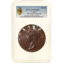 France, Medal, Napoléon III, Chemin de Fer de Paris à Strasbourg, 1854, Bovy
