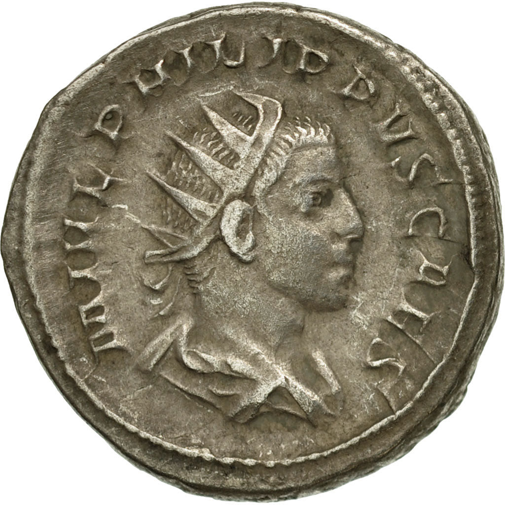 Coin, Philip II, Antoninianus, 244-246, Rome, EF(40-45), Billon, RIC:219