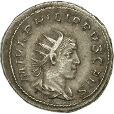 Coin, Philip II, Antoninianus, 244-246, Rome, AU(50-53), Billon, RIC:218