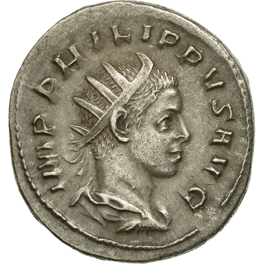 Coin, Philip II, Antoninianus, 248, Rome, AU(55-58), Billon, RIC:231