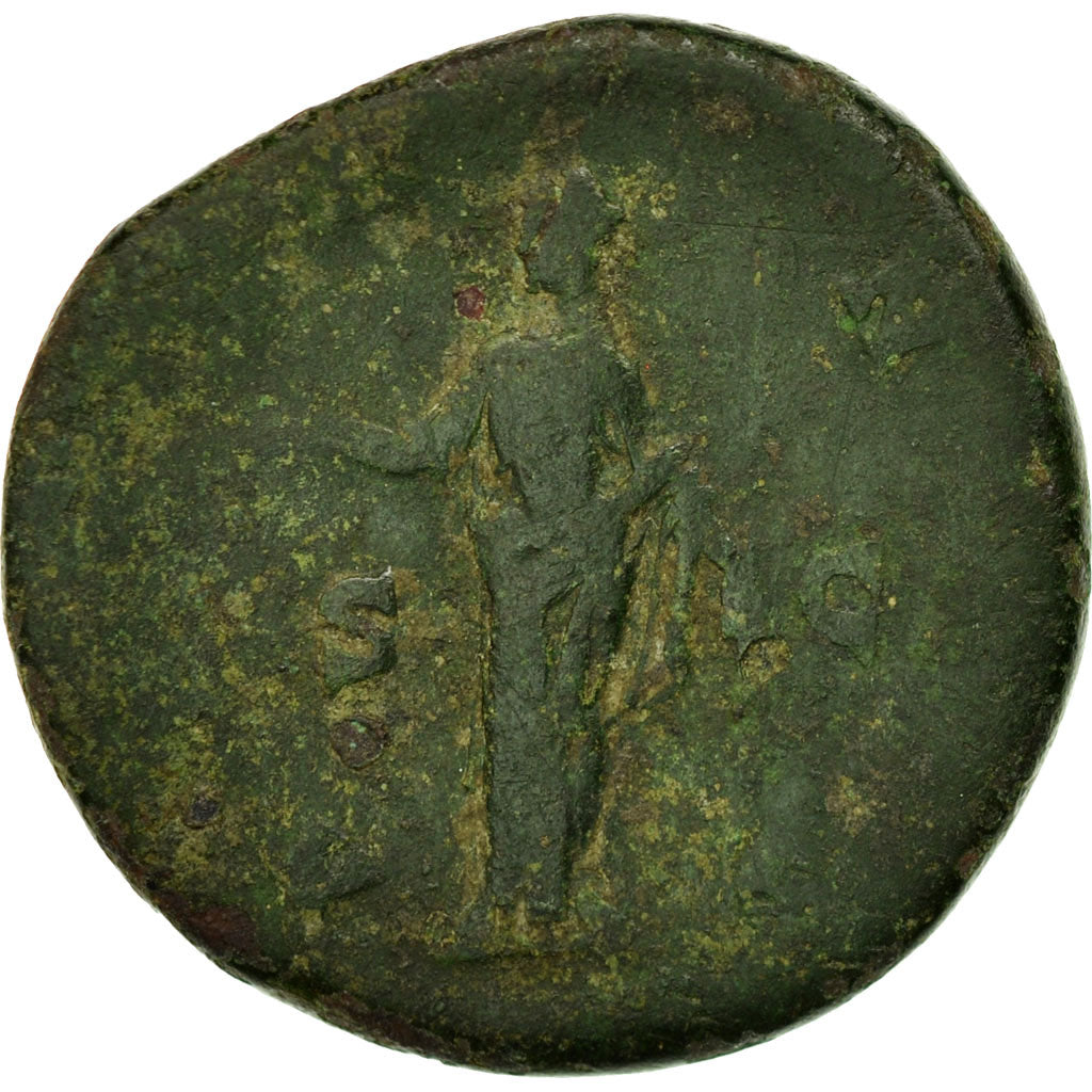 Coin, Faustina I, Sestertius, post 141, Rome, VF(20-25), Bronze, RIC:1102