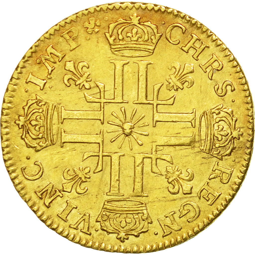 Munten, Frankrijk, Louis XIV, Louis d'or au soleil, Louis d'Or, 1710, Paris, PR