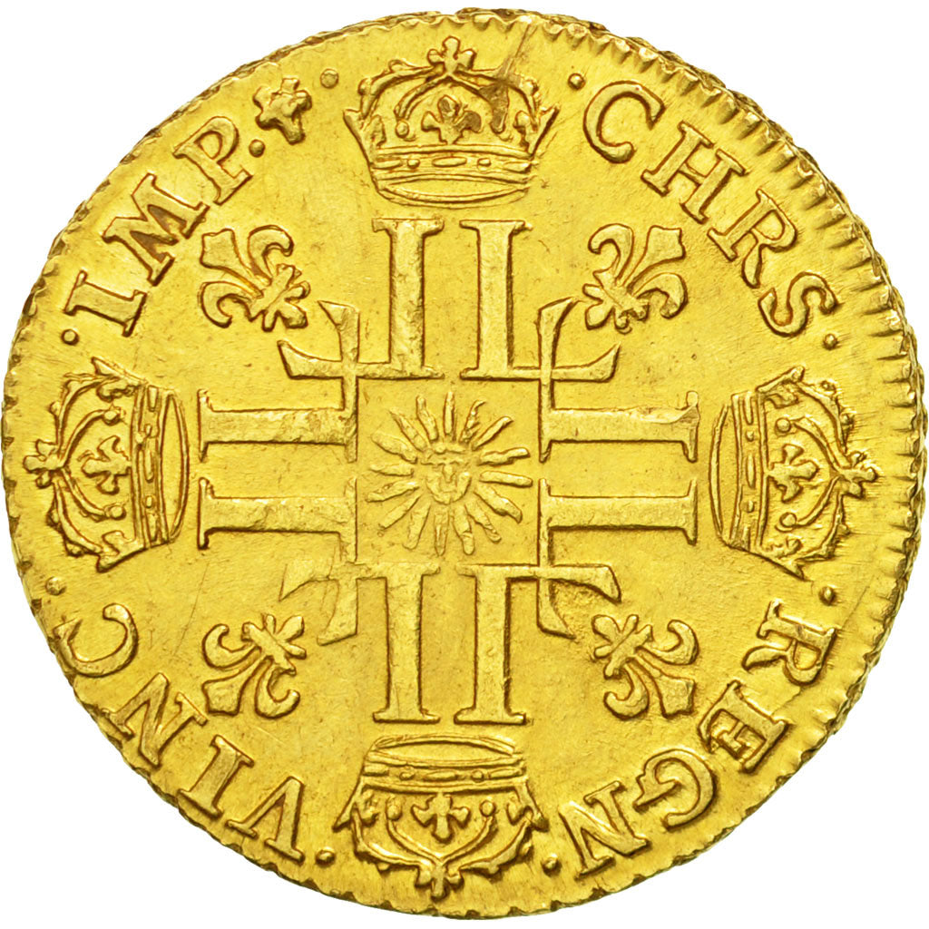 Monnaie, France, Louis XIV, Louis d'or au soleil, Louis d'Or, 1710, Amiens