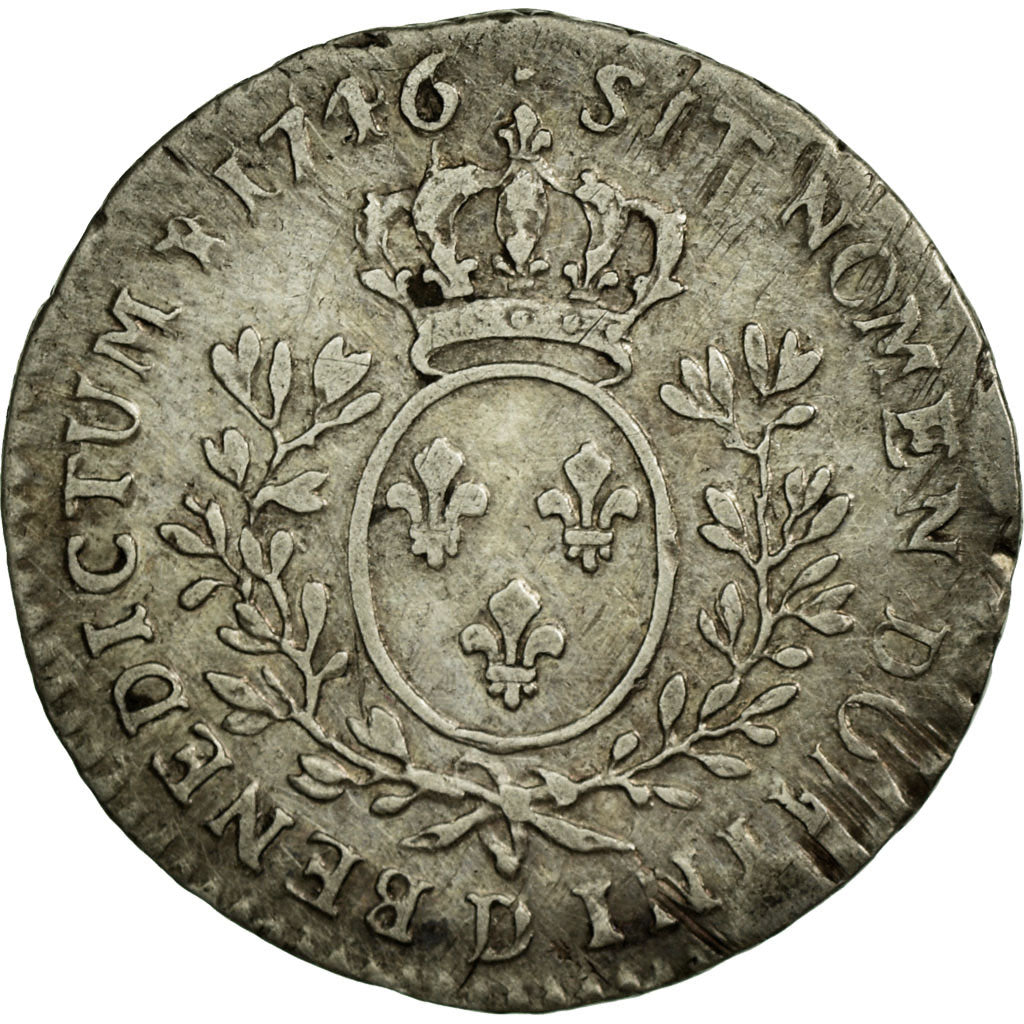 Coin, France, Louis XV, 1/10 Écu au bandeau, 12 Sols, 1/10 ECU, 1746, Lyon