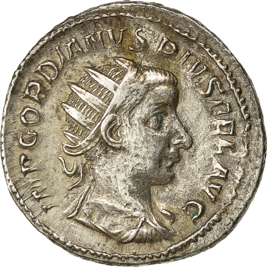 Coin, Gordian III, Antoninianus, 241-243, Rome, AU(50-53), Billon, RIC:95