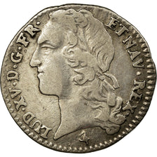 Monnaie, France, Louis XV, 1/10 Écu au bandeau, 12 Sols, 1/10 ECU, 1761, Paris