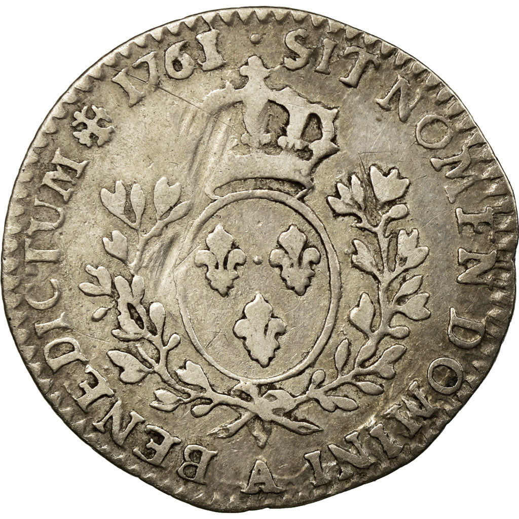Monnaie, France, Louis XV, 1/10 Écu au bandeau, 12 Sols, 1/10 ECU, 1761, Paris