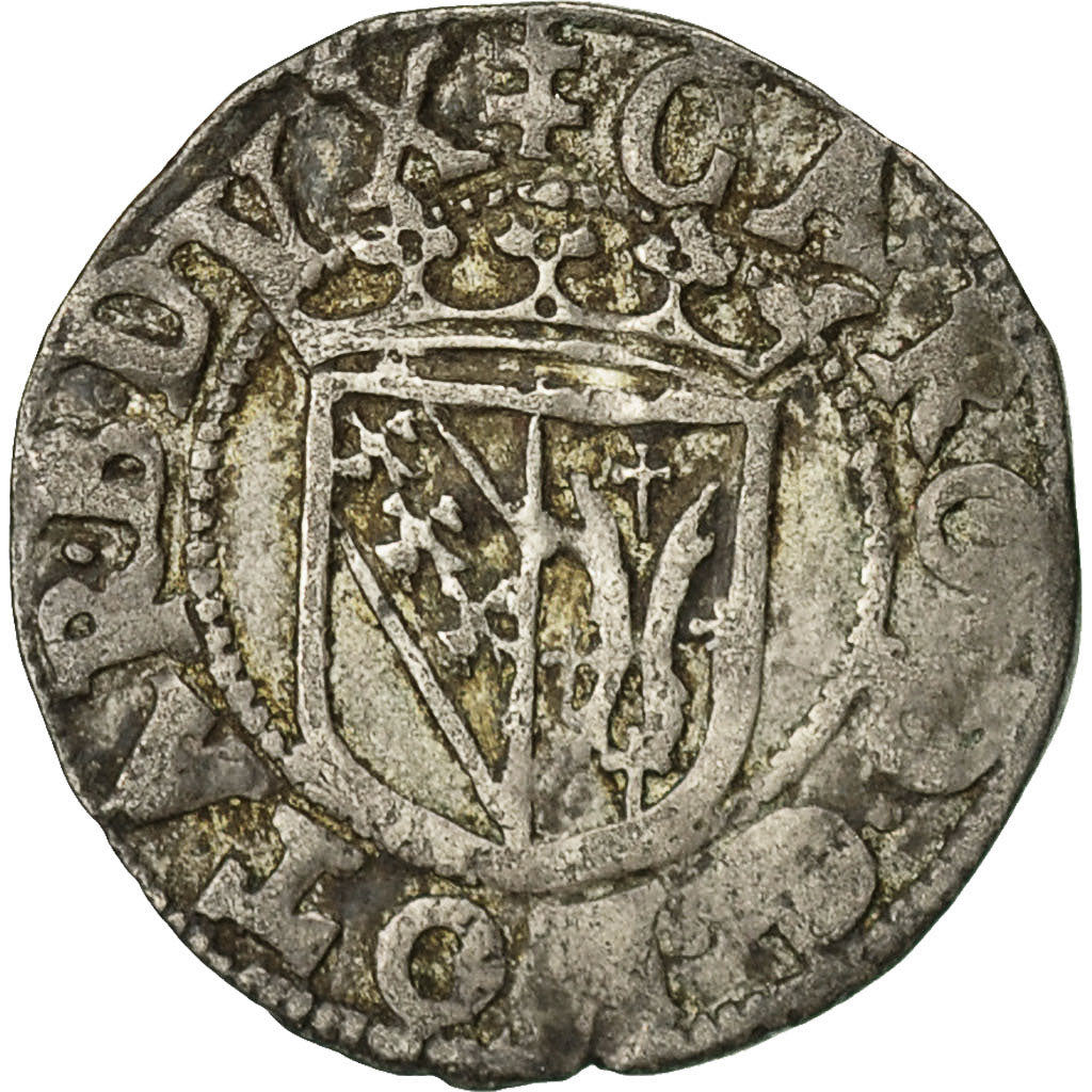 Coin, France, LORRAINE, Charles III, Double Denier, Nancy, EF(40-45), Billon